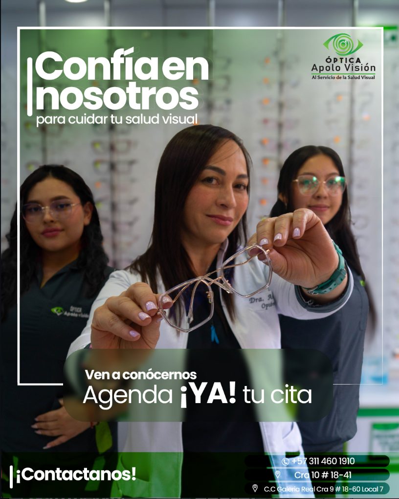 Confía en nosotros — equipo de Ópticas Apolo Visión